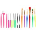 thumbnail image 2 of ANGGREK Sweet Tweezers,Cookies Brush,17Pcs/Set Cookies Brush Set Fondant Stirring Pin Cake Decoration Tool For Home Bakery, 2 of 8