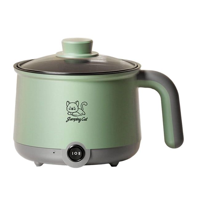Luzkey Marmite Électrique Mini Marmite Domestique Polyvalente Casserole pour Nouilles Cuiseur de Nouilles Marmite Électrique Portable pour Nouilles Shabu Shabu Gris Vert