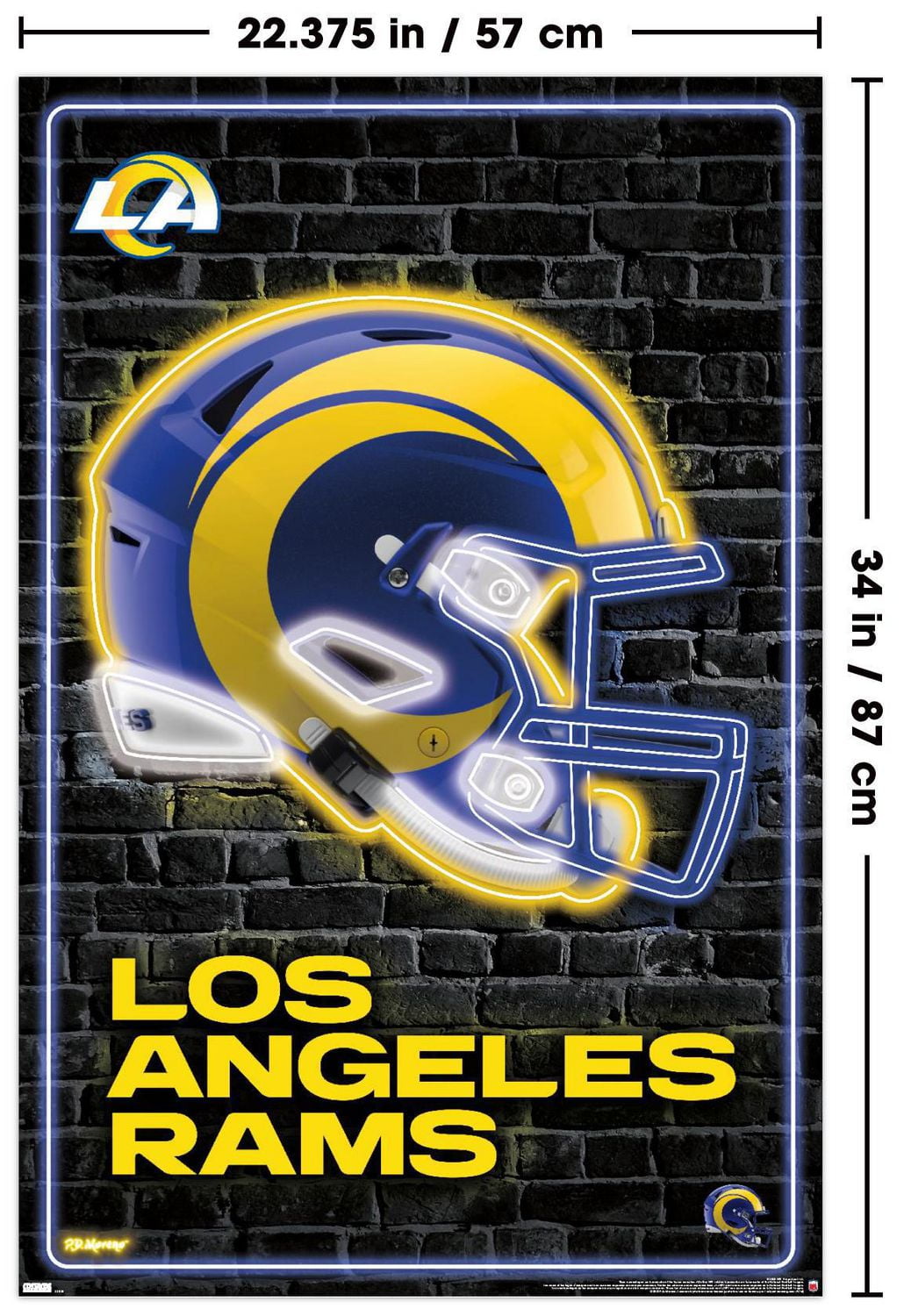 NFL Los Angeles Rams - Casque néon 23