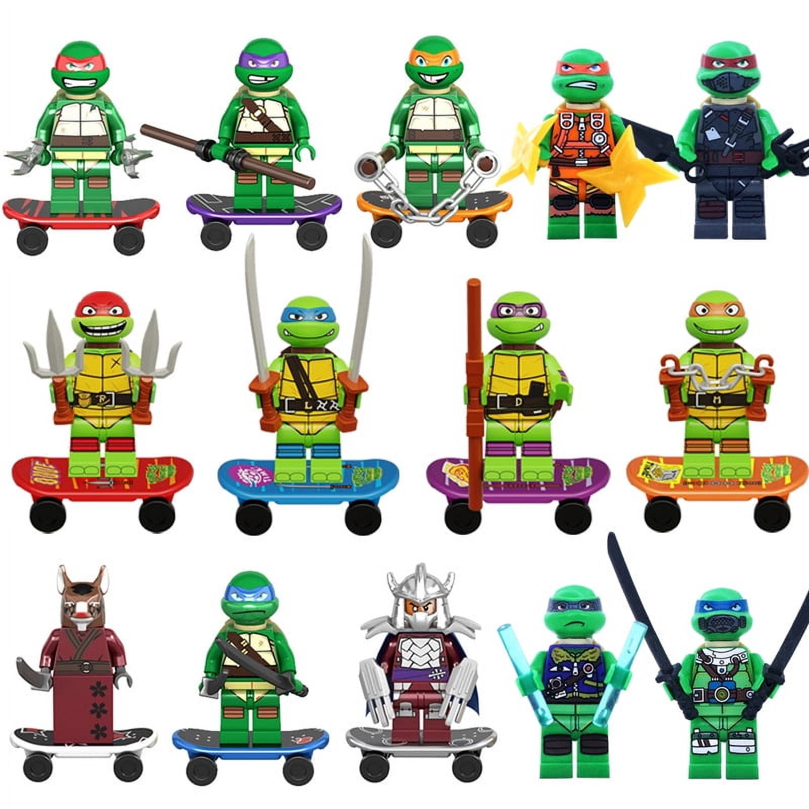 14 PCS Ninja Warrior Building Block Toy Set, Cartoon Action Figure Kits with Minifigures, Creative Construction Gift for Kids