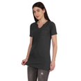 thumbnail image 3 of Inkmeso Long Length Notch Neck Top For Women Basic Cotton Tee Shirt w/ Pocket Patch Legging Top, 3 of 7