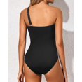 thumbnail image 4 of GZWYHT Bathing Suit for Women Womens Swimsuits One Shoulder Swimsuit For Women Bathing Suits Modest Full Coverage Keyhole Swimwear One Piece Swimsuit Women Tummy Control Swimsuits Black XXL, 4 of 6