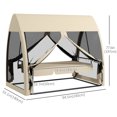thumbnail image 3 of Outsunny 3 Places Chaise Balançoire Extérieure, Chaise Longue Lit W / Canopée et Filet, 3 of 10