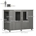 thumbnail image 3 of PawHut Meuble Cage pour Chien, Table d'Appoint pour Chenil pour Très Grands Chiens Gris, 3 of 10