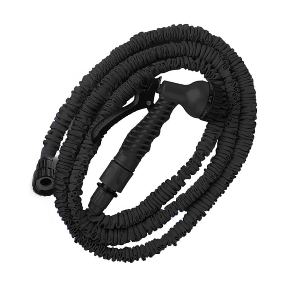 Black 25FT Pocket Packaging Leave A Message When Ordering Imported TPE High-pressure Car Wash Water Household Plastic Telescopic Water Pipe