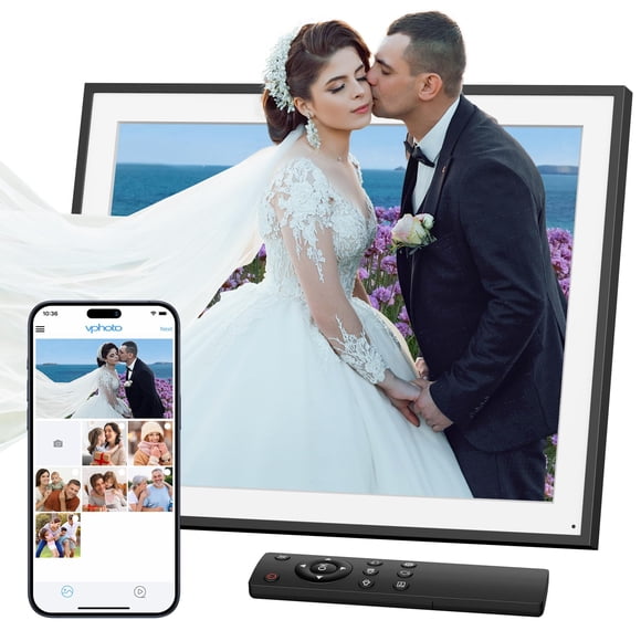 Dragon Touch Digital Picture Frame - 19 Inch WiFi Large Digital Photo Frame with 64GB Storage FHD Screen Easy Setup to Share Photos or Videos Remotely via Vphoto App from Anywhere(Not Touchscreen)
