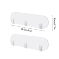 thumbnail image 3 of 2 Pcs Key Holder Wall Mount Adhesive Hooks, Decorative Sticky Key Hanger Rack No Damage, Stick on Hooks for Hanging Towel Hat Coat, 3 of 5