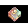 thumbnail image 2 of Metallic Dice Jeux LIC611 16 mm Perle Tourbillon Polyédrique dés Ensemble & 44; Rouge & Or - Lot de 7, 2 of 2