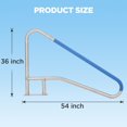 thumbnail image 5 of Safety Stair Rail for Inground Pools, 304 Stainless Steel Pool Handrail with Blue Non-Slip Grip, Rustproof, Easy Disassemble & Assemble, 54"x36", 5 of 5