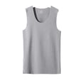 thumbnail image 1 of Couche de Base d'Hiver Hauts Thermiques Course Exercice Chaud Débardeur de Base Homme Couleur Unie Design Simple Sans Manches sous-Vêtements Blanc Gris Col Rond, 1 of 7