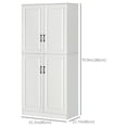 thumbnail image 3 of HOMCOM 71" Kitchen Pantry with 4 Hinged Doors and Adjustable Shelves, 3 of 10