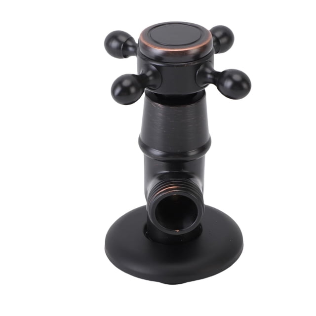 1/2 Angle Stop Valve Brass Water Shut Off Valve, Copper Angle Valve for Bathroom Toilet Kitchen with Compact Design Easy Installation High Temperature Pressure