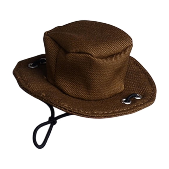TISHITA 1:12 SCULE COWBOY Decorative HAT Collectible Doll Accessories Mini Western Hat Action Figure Accessory for The Accessory Silhouette Brown