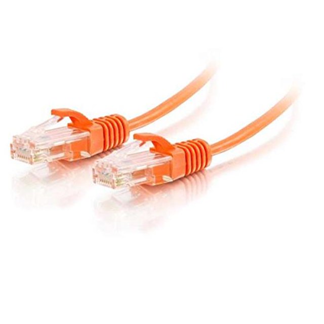 Câble de Patch Réseau Ethernet Mince Sans Accroc Non Blindé Cat6 10 Pi - Orange