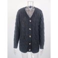 thumbnail image 2 of CPOKRTWSO Cardigan Tricoté Surdimensionné à Manches Longues Ouvert pour Femmes, 2 of 5