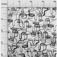 thumbnail image 2 of oneOone Polyester Lycra White Fabric Abstract Face Sewing Craft Projects Fabric Prints By Yard 56 Inch Wide, 2 of 4