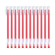 HHBEAUTY 12 pack Red Transparent Gel Ink Pen, Quick Dry Ink 0.5 mm Extra Fine Point Pens Liquid Ink Pen Rollerball Pens, Perfects For Office And Home 7ml