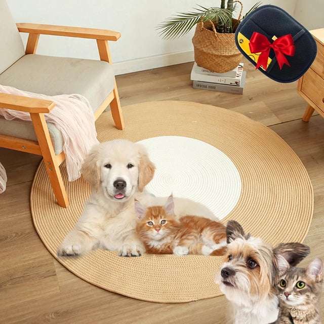 Nestoly Cotton Rope Area Rug for Cats, Nestoly Cat Rug, Washable & Reversible Cat Cotton Rope Rug (#A,40")