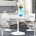 thumbnail image 1 of Leo White Round Faux Marble Dining Table with Tulip Base 36", 1 of 3