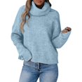 thumbnail image 2 of EGNMCR Chandails pour Femmes Chandail d'Hiver de Noël à Col Rond Manches Longues Tricoté Ample, 2 of 6