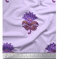 thumbnail image 1 of Soimoi Rayon Fabric Leaves & Floral Block Fabric Prints by Yard 56 Inch Wide, 1 of 3