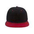 thumbnail image 2 of Top Headwear Flat Bill Adjustable Snapback Cap - Black/Red, 2 of 2