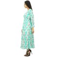 thumbnail image 4 of Bimba Women's Printed Cotton Smocked Waist Long Maxi Dress Boho Chic, 4 of 9