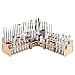 thumbnail image 3 of HG Art Concepts Mezzo Artist Brush and Paint Tube Organizer Rack Set 3 Pieces - Wood Grain Laminate Multi-Layer Storage Display Stand for Paintbrushes, Oil & Acrylic Paints, 3 of 4