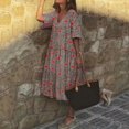 thumbnail image 2 of Robe Grande Taille Décontractée Femme Style Vacances Feminino Imprimé Décontractée Robe Grande Taille pour Dames, 2 of 7