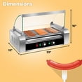 thumbnail image 3 of Giantex Machine à Rouleaux pour Hot-Dogs, 7 Rouleaux Antiadhésifs 18 Machine de Cuisson pour Hot-Dogs et Saucisses, Rôtissoire Commerciale et Domestique pour Hot-Dogs, 3 of 8