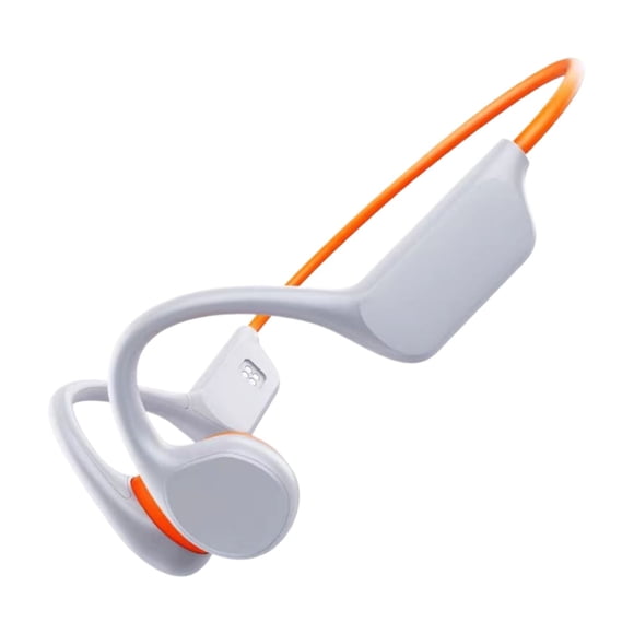 Langgg Restez Connecté avec des Écouteurs à Conduction Osseuse Bluetoothss S 3 Technologie Oreille Ouverte Confort Sécurité orange Blanc