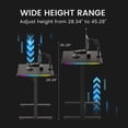 thumbnail image 2 of GTRACING Adjustable Height RGB Electric Sit or Stand Computer Desk with LED Lights for Adults , Black, 2 of 9