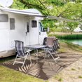 thumbnail image 4 of Outdoor Rug  for Patios   Reversible Outdoor Plastic Straw Camping Rug Carpet  Large Area Rugs Mats for RV  Camper  Deck  Balcony  Porch  Backyard  Beach  Picnic. Leaf, 4 of 7