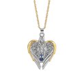 thumbnail image 4 of EGNMCR Colliers et Pendentifs Mode Rétro Ange Diamant Guardia n Bicolore Collier pour Femme Collier Papillon, 4 of 9