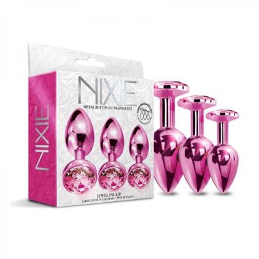 Nixie Plug Anal en Aluminium Orné de Bijoux en Métal, Rose