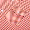 thumbnail image 4 of Bienzoe Boy's Cotton Plaid Button Down Short Sleeve Shirt Orange/White 7/8, 4 of 6