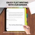 thumbnail image 4 of MAKHISTORY Telescoping 3 Ring Binder-12PCS, Flexible Binder with Customized Front Cover+Clear Catalog Pocket+3 Round Rings, Flat Writing Binder, 4 Bright Colors, 4 of 6