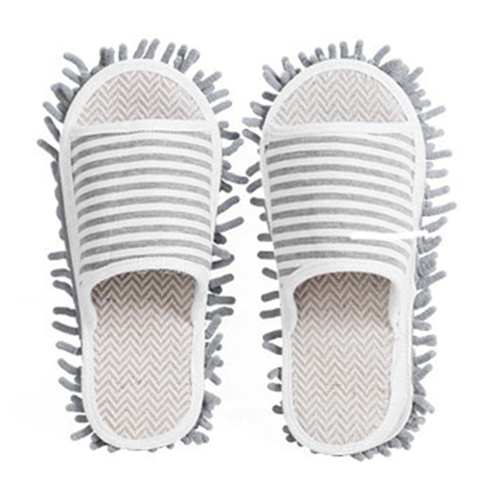 1 Pair Multifunction Mop Slippers Shoes Fiber Dust Mop Shoes for Home Cleaning