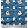 thumbnail image 1 of Soimoi Velvet Fabric Sweet Cat Kids Decor Fabric Printed Yard 58 Inch Wide, 1 of 3