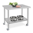 thumbnail image 1 of BeesClover Stainless Steel Prep Work Table, Commercial Workstations, NSF Commercial Heavy Duty Worktablefor Kitchen Restaurant,Home,Hotel,Outdoor, 1 of 8