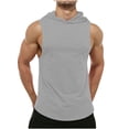 thumbnail image 1 of Timegard Tank Tops Men Athletic Comfy Solid Color Hoodies Pullover Casual Sleeveless Tee Shirts Summer, 1 of 5