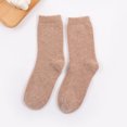 thumbnail image 3 of Women's Casual Home Solid Color Mid-Calf Socks, Warm Wool, Polyester, One Size Fits Shoe Sizes 35-42, 3 of 4
