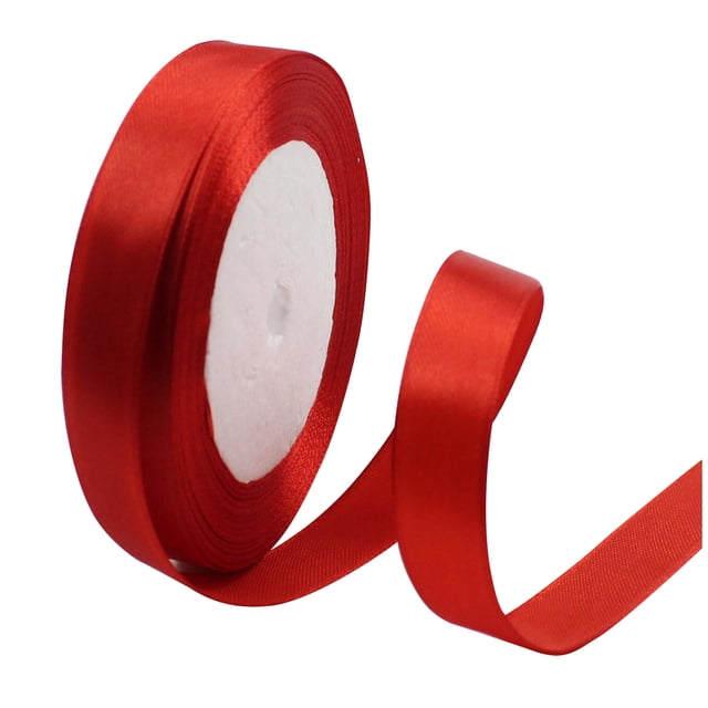 VogueV Satin Ribbon Roll - 10-Yard Wide Gift Wrapping for Weddings/Birthdays Red