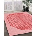thumbnail image 3 of Ahgly Tapis d'Intérieur Lavable en Machine Carré Transitionnel Rose Pastel, 4 Pieds Carré, 3 of 7