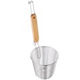 thumbnail image 4 of Pasta Basket Noodle Strainer Stainless Steel Mesh Strainer with Wood Handle, 4 of 8