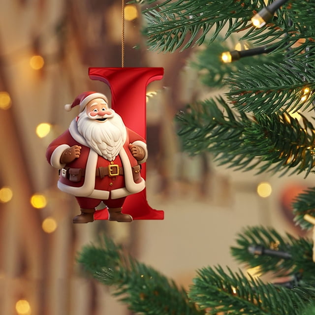 Vaidha 26 Letters Christmas Tree Decoration Pendant Christmas Tree Ornaments Personalized DIY Christmas Ornaments Christmas Decoration Xmas Tree Hanging Decor Feature
