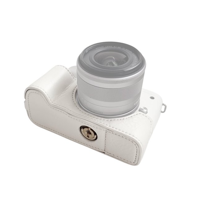 Étui de Protection pour Appareil Photo Portable Style Rétro Support de Sac de Transport Ouverture Design Inférieur avec Bandoulière Remplacement pour Canon EOS M50/M50 II/M5