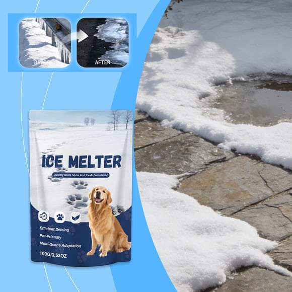 Todaioua Fondant pour Glace et Neige Adapté aux Animaux, Action Rapide, Ne Tache Pas et Conception Sécuritaire pour les Animaux, Mélange de Sel Gemme Efficace pour Entrées et Trottoirs, Doux pour les Surfaces Tout en Dégageant Rapidement la Glace et la Neige