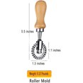 thumbnail image 2 of LAICAIW Ravioli Cutter Stamps with Roller Wheel Round Mold with Wooden Handle and Fluted Edge Pasta Press Pasta Cutter for Home and Kitchen Use- 1.3" Diameter, 2 of 7