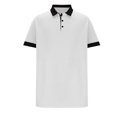 thumbnail image 4 of ylioge Mens Shirts Short Sleeve Golf Tees Shirt Office Work Pullover Button Collared Casual Color-Block Loose Comfort Tshirts Tops, 4 of 6